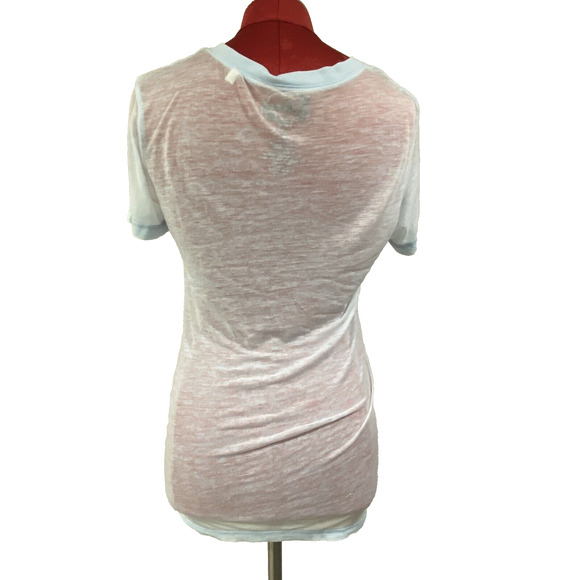 Disney Little Mermaid Slub Tee Shirt Top Size S Ariel Blue Green Short Sleeves - Picture 8 of 10